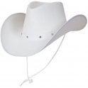 Adult 1 x White Texan Cowboy Hat + 1 x Red Bandana 