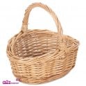 Child Small Buff Shopping Basket - Size: 17.5 x 15 x 5.5cm