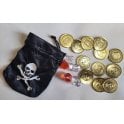 12 x Kids Pirate Coin & Jewel Pouch Set