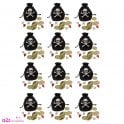 12 x Kids Pirate Coin & Jewel Pouch Set