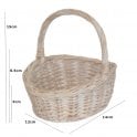 Child Mini White Wash Buff Shopping Basket - Size 14 x 12 x 5cm 