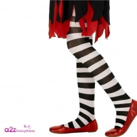 Tights (Black & White) - Kids Accessory 6-12 Years